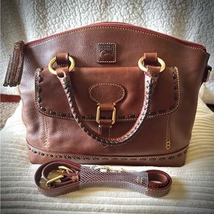 Dooney and Bourke Florentine Pocket Satchel Chestnut